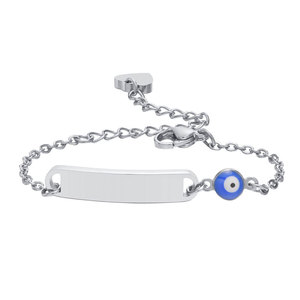 Waterproof Anti Tarnished 316L Stainless Steel Custom Eye 14K 18K Gold Plated <b>Adjustable</b> Blank <b>Bracelet</b> For Women - Product Image 6