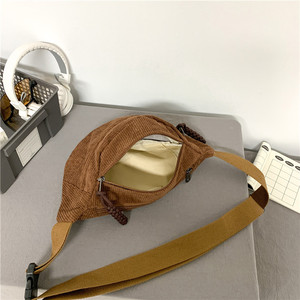 <span class=keywords><strong>Marsupio</strong></span> sportivo all'ingrosso elegante da <span class=keywords><strong>donna</strong></span> in velluto a coste chiusura con cerniera alla moda <span class=keywords><strong>borsa</strong></span> per telefono cellulare da esterno - Product Image 4