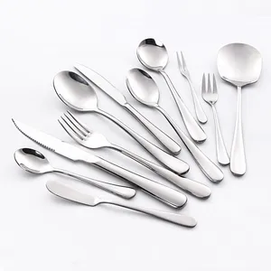 Stainless Steel Serving Cutlery Service Silverware Flatware Knife Spoon Fork Restaurant Hotel