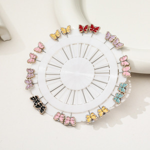 Nouveau Design Broches Papillon Dorées Épingles de Sécurité Clips Hijab Accessoires Broches de Foulard pour Femmes Musulmanes - Product Image 1