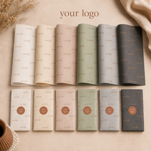 Custom Printed Tissue Paper Wrapping Paper Silk Paper with Logo, Premium Recyclable Packaging for Gifts, Apparel and Cosmetics