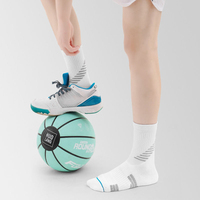 Chaussettes de sport professionnelles de basketball pour hommes, mi-mollet, en nylon, à séchage rapide, antibactériennes, antidérapantes, avec semelle en tissu éponge, modèle Elite
