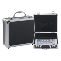 Boîte à outils portable en aluminium de grande taille, robuste, argentée, avec mousse personnalisée pour équipement professionnel