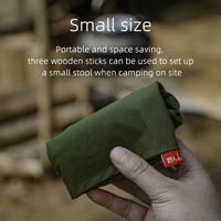 Chaise portable Bushcraft à trois pieds pour le jardin Utilisation OEM Exploration en plein air Camping Fournitures Survie Triangulaire Tabouret Outil