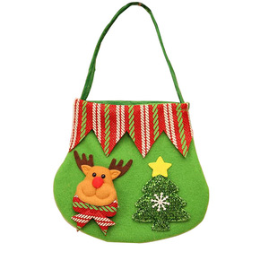 Vente en gros pas cher tissu non tissé joyeux noël arbre père noël renne bonhomme de neige ours blanc réveillon de noël pomme sacs sac cadeau - Product Image 1