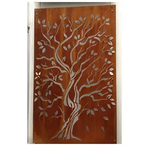 Corten Staal Laser Cut Metal Tuin Decoratieve Screen Wandpanelen