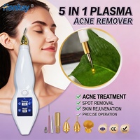 Appareil de beauté portable 5 en 1 à aiguille chaude et plasma pour l'élimination de l'acné, soin de la peau à domicile, traitement de l'acné, nettoyage des pores, soin du visage