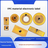 Powerway petit 13.56mhz NFC puce FPC autocollant 5/6/7/8mm Micro FPC Anti-métal plaqué or Nfc étiquette d'étiquette