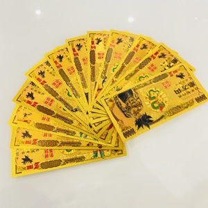 Dizaines de designs, Anime japonais, Série <span class=keywords><strong>Dragon</strong></span> <span class=keywords><strong>Ball</strong></span>, Billets de banque en feuille d'or, Monnaie commémorative Goku, Feuille dorée double face - Product Image 4
