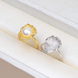 Handmade S925 Silver Living <b>Ring</b> Fashionable DIY Accessory with 6-8 <b>Pearl</b> Hollow Holder 154 - Product Image 2