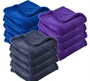 Hete Verkoop Sneldrogende Microfiber Handdoeken Voor Auto Schoonmaken Dubbelzijdig Auto Drogen Handdoek Auto Droge Handdoek 1100 Gsm