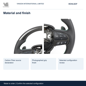 Volant en fibre de carbone pour Dodge CHALLENGER, configuration sélectionnée avec centre ouvert DCHLGCF - Product Image 3