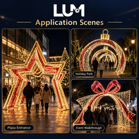 Arche de Noël de 5 m de large et 4 m de haut avec cadre en aluminium pour motifs lumineux de Noël, idéale pour l'Amérique du Nord