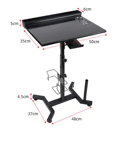 전문 문신 장비 조정 가능한 살롱 악기 휴대용 문신 테이블 책상 문신 작업 스테이션 테이블