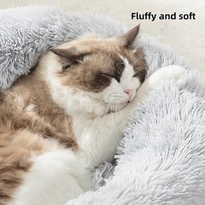Pet Bed Winter Cartoon Pet Round Warm Sleeping Nest and Cozy Bed for Dogs with Soft Cotton <b>Plush</b> - Product Image 6