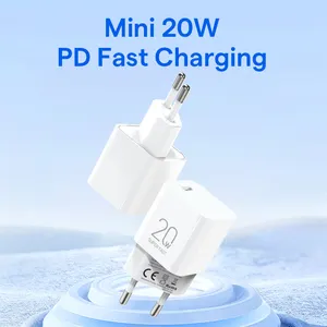 Spot Goods Mini PD 20W EU Plug Quick Charger CE RoHS Wall Charger Adapter Customized Logo Phone Charger Accessories