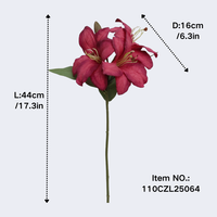 Bunga Lily Sutra Dekorasi Laris Manis dari Pabrik Cina, Tangkai Lily Buatan, Bunga Lily Artifisial