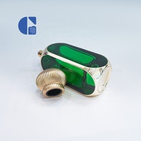 Botella de Perfume Árabe de Lujo de 100 ml, Marco Hueco Chapado en Oro, Tapa de Cúpula Acanalada, Envase de Vidrio Premium para Fragancias