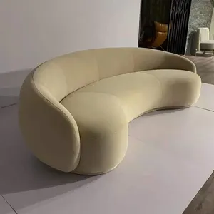 Fabrik Großhandel Licht Luxus kreative speziell geformte Cashew nuss Sofa minimalist ischen Lamm Samt gebogen Freizeit sofa