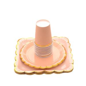 Ensemble de vaisselle jetable en papier pour fête de naissance, anniversaire, décoration de table de Noël, forme spéciale personnalisée - Product Image 4