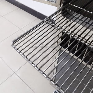 OSCAT EURPET Cattery Pet Shop hayvan sergi kabine paslanmaz çelik yatılı Pet ekran kafes hareketli kedi köpek kafes - Product Image 6