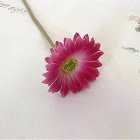 Bunga PU Gerbera Fu krisan beraneka warna, bunga simulasi untuk dekorasi rumah Hotel & luar ruangan buatan tangan elit desainer