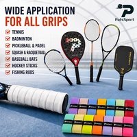 PatsSport OEM Pantone Viscous Tacky PU Tennis Overgrip Wet Comfort Padel Grip Overgrip Pickleball pour Raquette de Tennis de Table