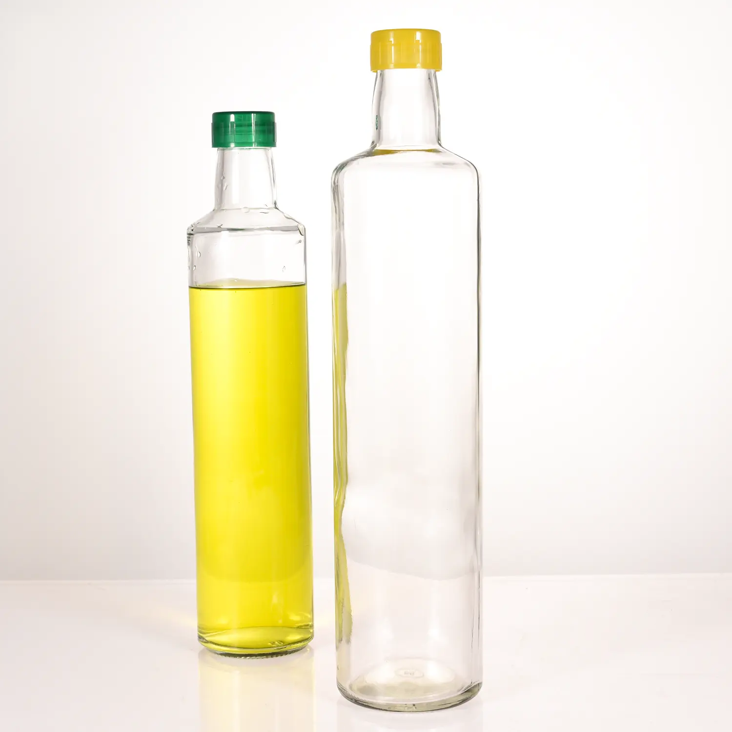 Hot sale 25 oz Clear Round Glass Dorica 750 mL Oil Bottle for sunflower oil