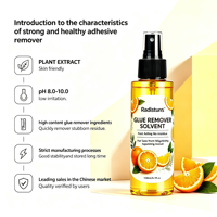 Dégraissant pour perruques en dentelle au citron 120 ml personnalisé, dissolvant rapide à base de limonène, spray décapant pour colle à perruques
