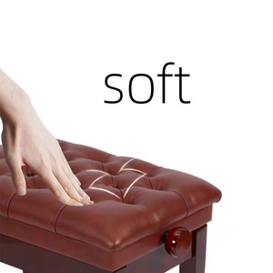 Banc <span class=keywords><strong>de</strong></span> <span class=keywords><strong>piano</strong></span> moderne réglable en bois pour duo et clavier simple avec siège en cuir PU et logo personnalisé - Product Image 6