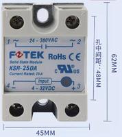 FOTEK KSR-25DA Relay Solid State Satu Fasa Kontrol DC Input 4~32VDC Output 24~380VAC Arus Terukur 25A Relay Solid State