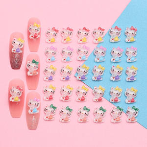 <span class=keywords><strong>Buona</strong></span> notte KT Cat Bling ciao simpatici accessori in resina per gattino Mini cartoni animati charm per unghie per accessori fai da te - Product Image 3