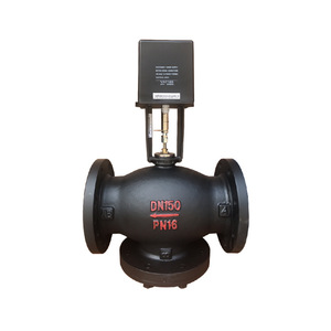 Vanne de régulation électrique à trois voies Luo Jinsi DN150 PN16 pour la régulation du gaz et des liquides - Product Image 1