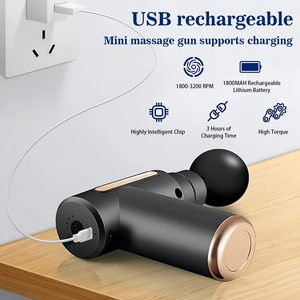 Pistola per Massaggio Muscolare <span class=keywords><strong>Mini</strong></span> a 4 Teste con Vibrazione, Ultima Versione, con USB - Product Image 5
