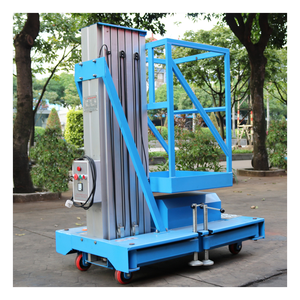 150kg công suất đơn cột nhôm thủy lực người đàn ông Nâng Nền tảng di động giàn giáo điện nâng người vật liệu - Product Image 5