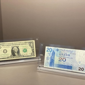 Custom Acrylic Display Frame Dollar Bill Banknotes Ticket Photo Storage <b>Protector</b> Easy Assembly Customized Logo for Desk/Home - Product Image 4