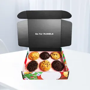 علب كوكيز عيد الميلاد ذات تصميم شعار مخصص علب حلوى ومعجنات للمخبوزات