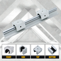 Rails de guidage linéaires HLTNC, diamètre SBR minimum 10 mm, acier à roulements, composant principal PLC, bloc d'élévateur pour machines à mouvement linéaire