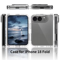 Coque de téléphone transparente pour iPhone 18 Fold, antichoc, anti-jaunissement, légère, support personnalisé, logo OEM, vente en gros