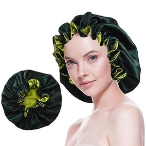 <span class=keywords><strong>Bonnet</strong></span> de nuit réversible en satin de <span class=keywords><strong>soie</strong></span> double couche unisexe extra large pour le sport, avec support pour tresses longues et bouclées - Direct Usine - Product Image 2