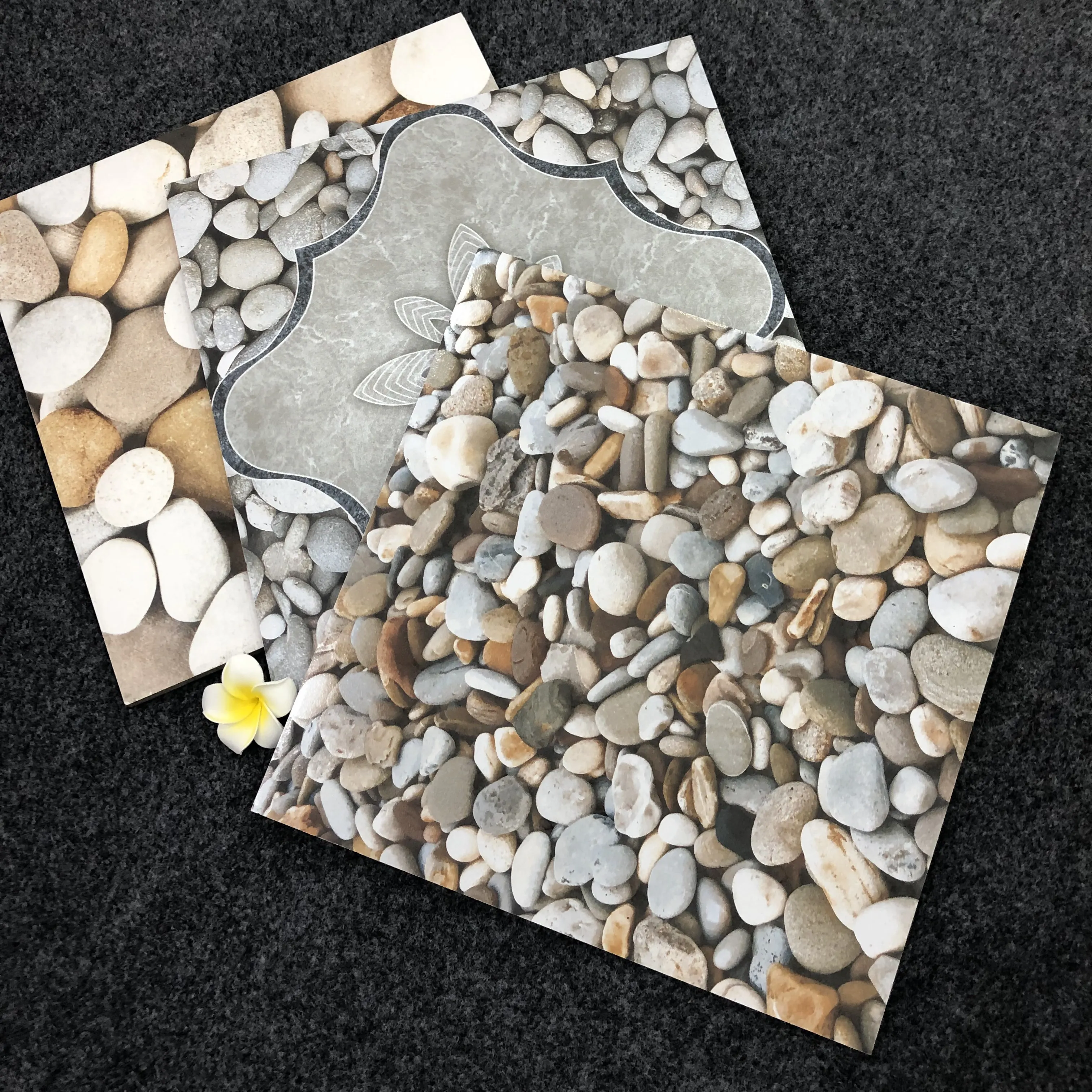 3D струйный эффект cobblestone наружная напольная плитка 300X300mm плитка для веранды