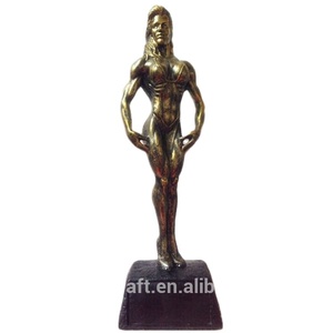 Résine personnalisée Antique Bronze <span class=keywords><strong>Bikini</strong></span> Statues féminines trophée de musculation - Product Image 2