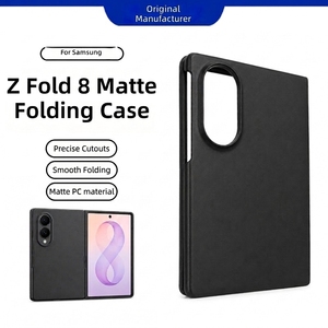เคสแข็ง <span class=keywords><strong>Samsung</strong></span> Galaxy Z Fold 8 สีดำด้าน ผิวสัมผัสเรียบ ป้องกันรอยนิ้วมือ กันกระแทก สำหรับสมาร์ทโฟนแบบพับได้ - Product Image 1