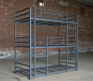 <span class=keywords><strong>Letto</strong></span> a Castello <span class=keywords><strong>Triplo</strong></span> JZD in Ferro Battuto Resistente King Size con Armadietto per Scuola - Product Image 3