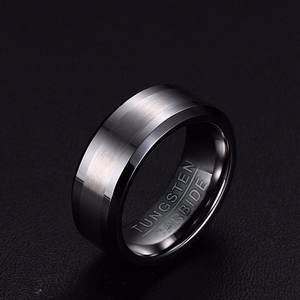 메아게트 8MM 클래식 텅스텐 카바이드 남성용 웨딩 밴드 텅스텐 반지 녹슬지 않는 무광 웨딩 밴드 반지 - Product Image 6