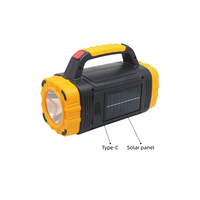 Lampe de poche LED solaire multi-usage avec projecteur 3W, éclairage COB et lumière d'urgence 90 SMD, torche USB multi-mode