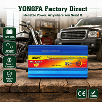 Chargeur de batterie électrique intelligent AC/DC 12V 50A MA-1250A pour batteries plomb-acide de voiture, camion, moto en alliage d'aluminium Yong Fa