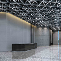 Techo decorativo de metal de aluminio de alta calidad para gimnasio, oficina, hogar, almacén, rejilla, azulejos de techo de celda duraderos