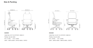 Chaise de bureau ergonomique robuste de luxe pour personnel, chaise de direction pivotante en maille avec appui-tête et soutien lombaire - Product Image 6