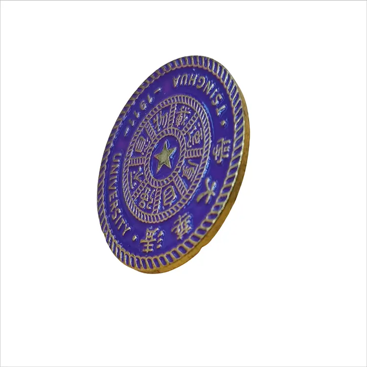 China Factory Make Your Own Metal Badge Soft Enamel Zinc Alloy Company Badge Button Badge Making Machine Round Shape